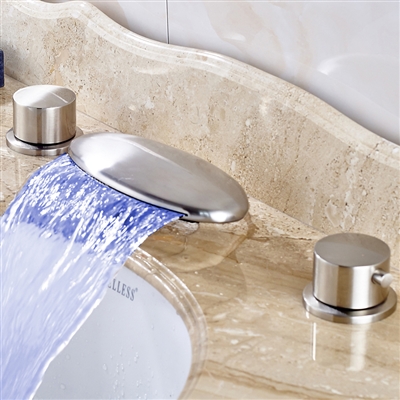 Brushed Nickel Waterfall Faucet